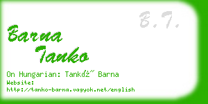 barna tanko business card